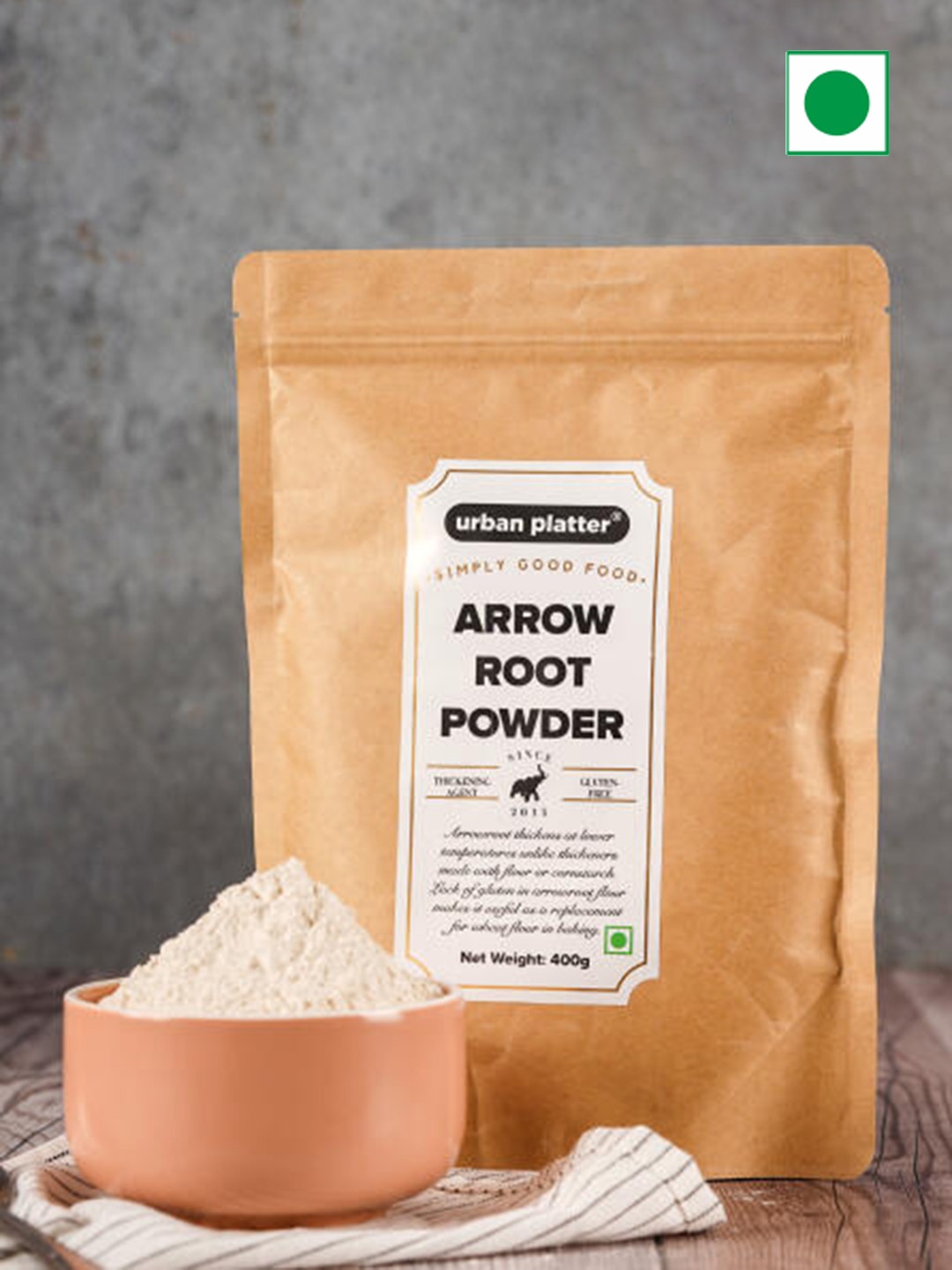 

URBAN PLATTER Arrowroot Powder-400 gms, White