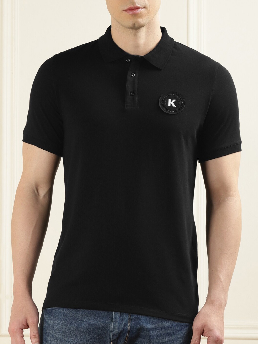 

Karl Lagerfeld Polo Collar Slim Fit T-shirt, Black