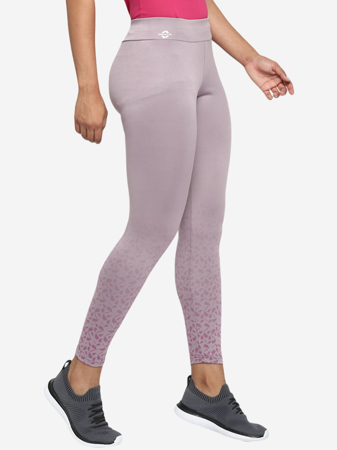 

Nivia Women Slim Fit Running Tights, Mauve