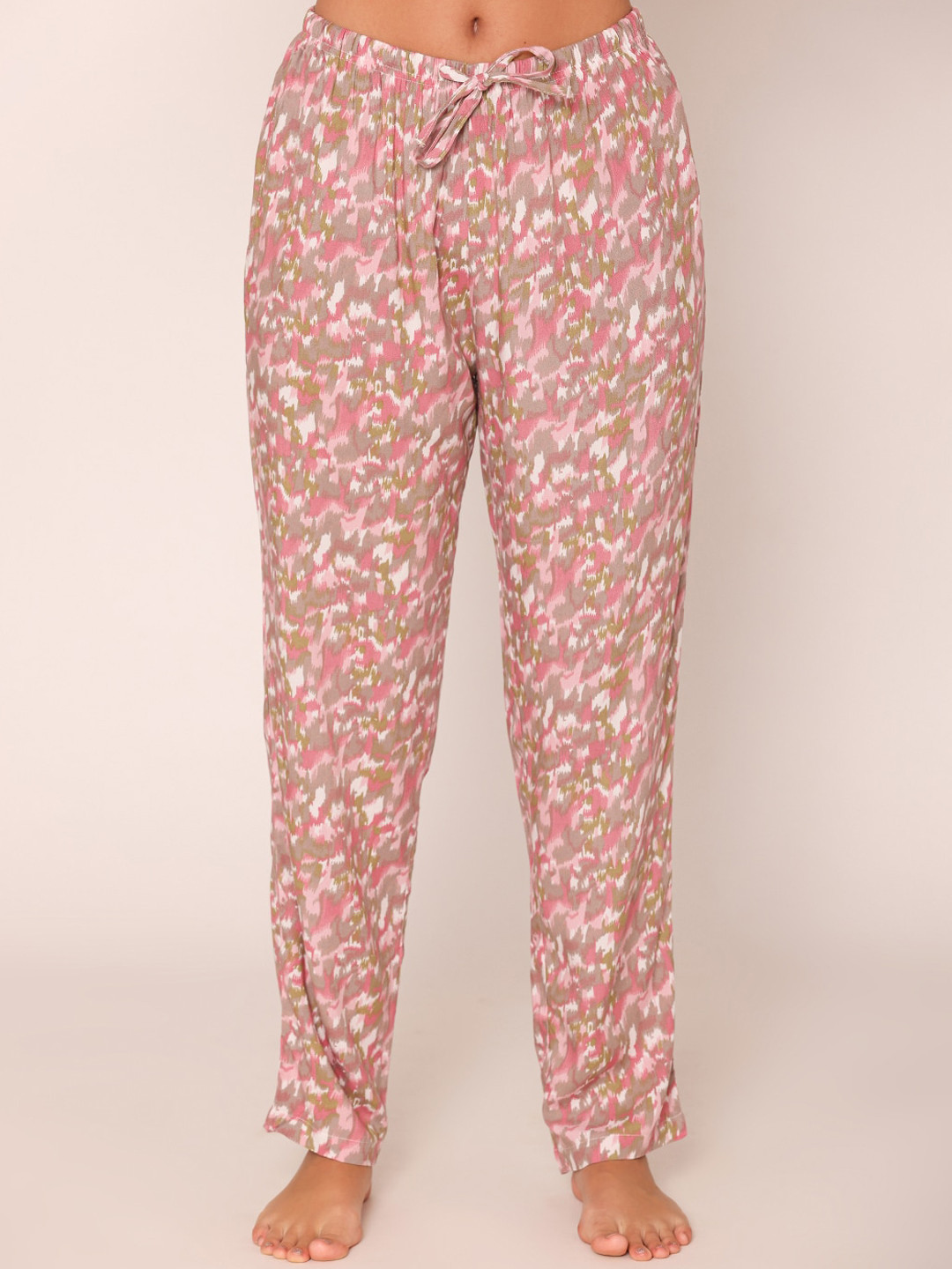 

Bonjour Women Printed Cotton Lounge Pant, Pink