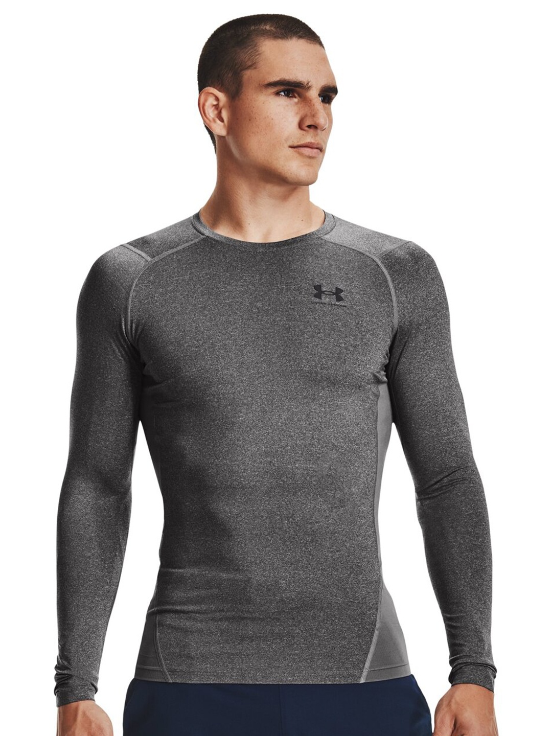 

UNDER ARMOUR Heatgear Armour Compression Long Sleeves Round Neck T-Shirt, Grey