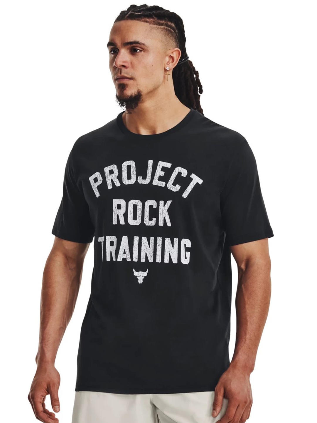 

UNDER ARMOUR Project ROCK TRAINING Printed Short Sleeves T-Shirt, Black