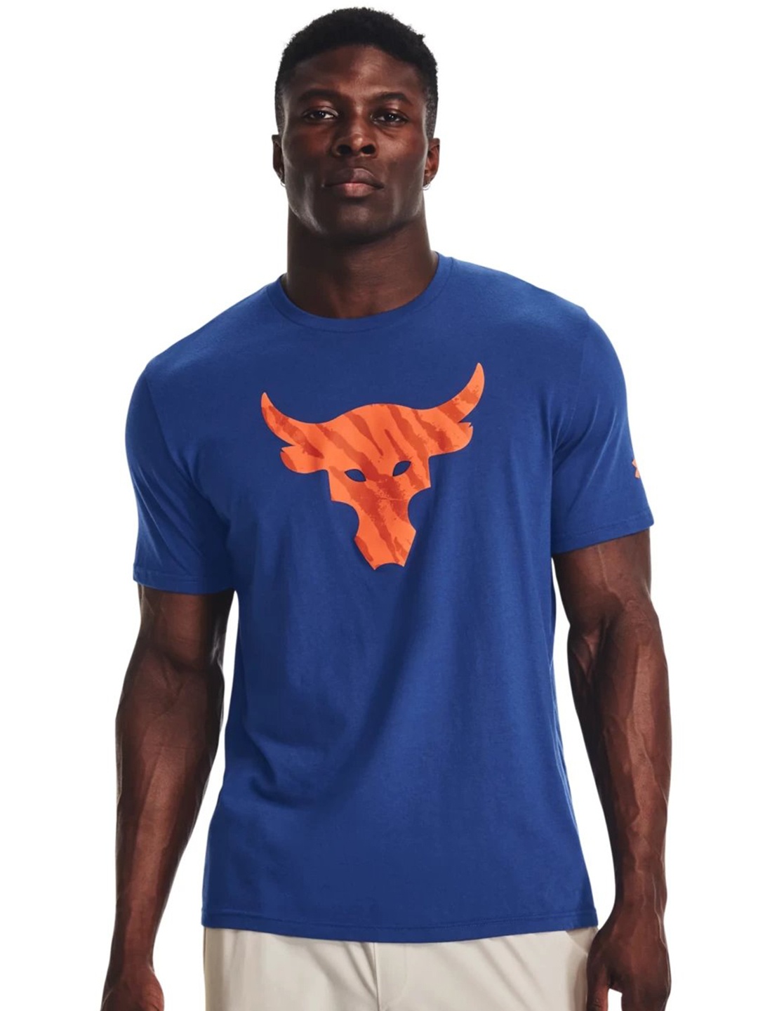 

UNDER ARMOUR Project ROCK BRAHMA BULL Graphic Printed Short Sleeves T-Shirt, Blue