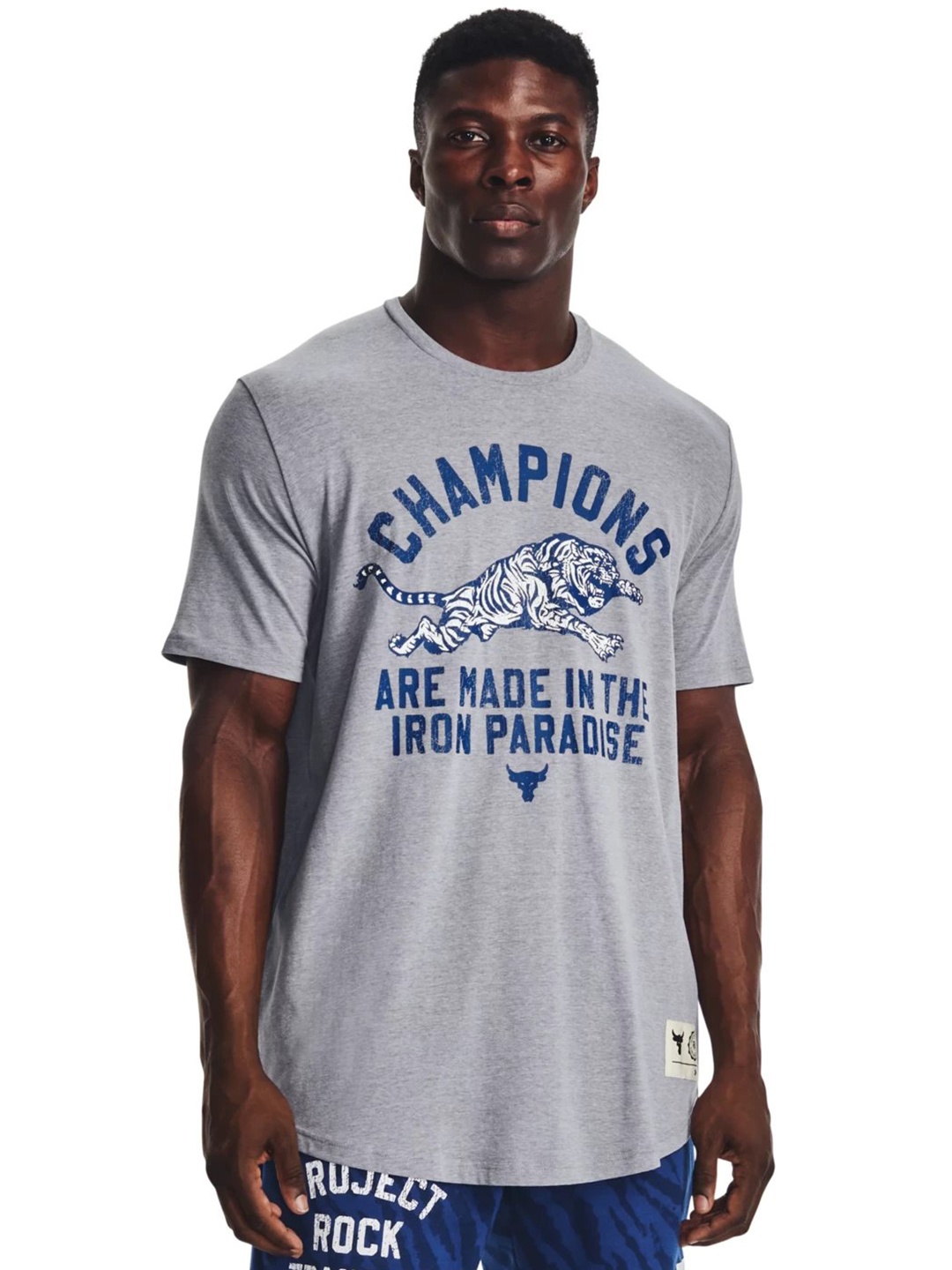 

UNDER ARMOUR Project ROCK CHAMP Printed Short Sleeeves T-Shirt, Grey