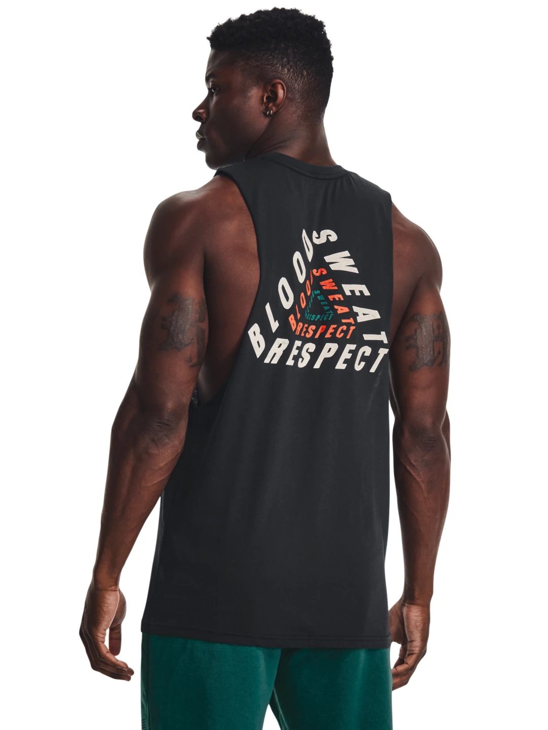 

UNDER ARMOUR Project ROCK Diamond MUSCLE Tank Round Neck Slim-Fit T-Shirt, Black