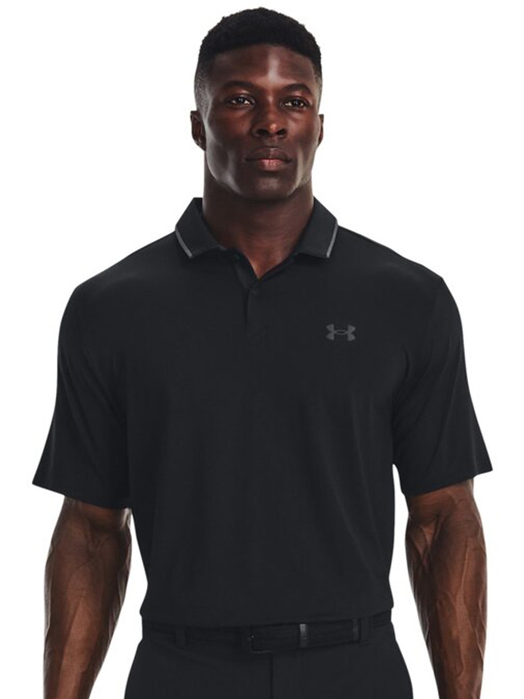 

UNDER ARMOUR Iso-Chill Polo Collar T-Shirt, Black