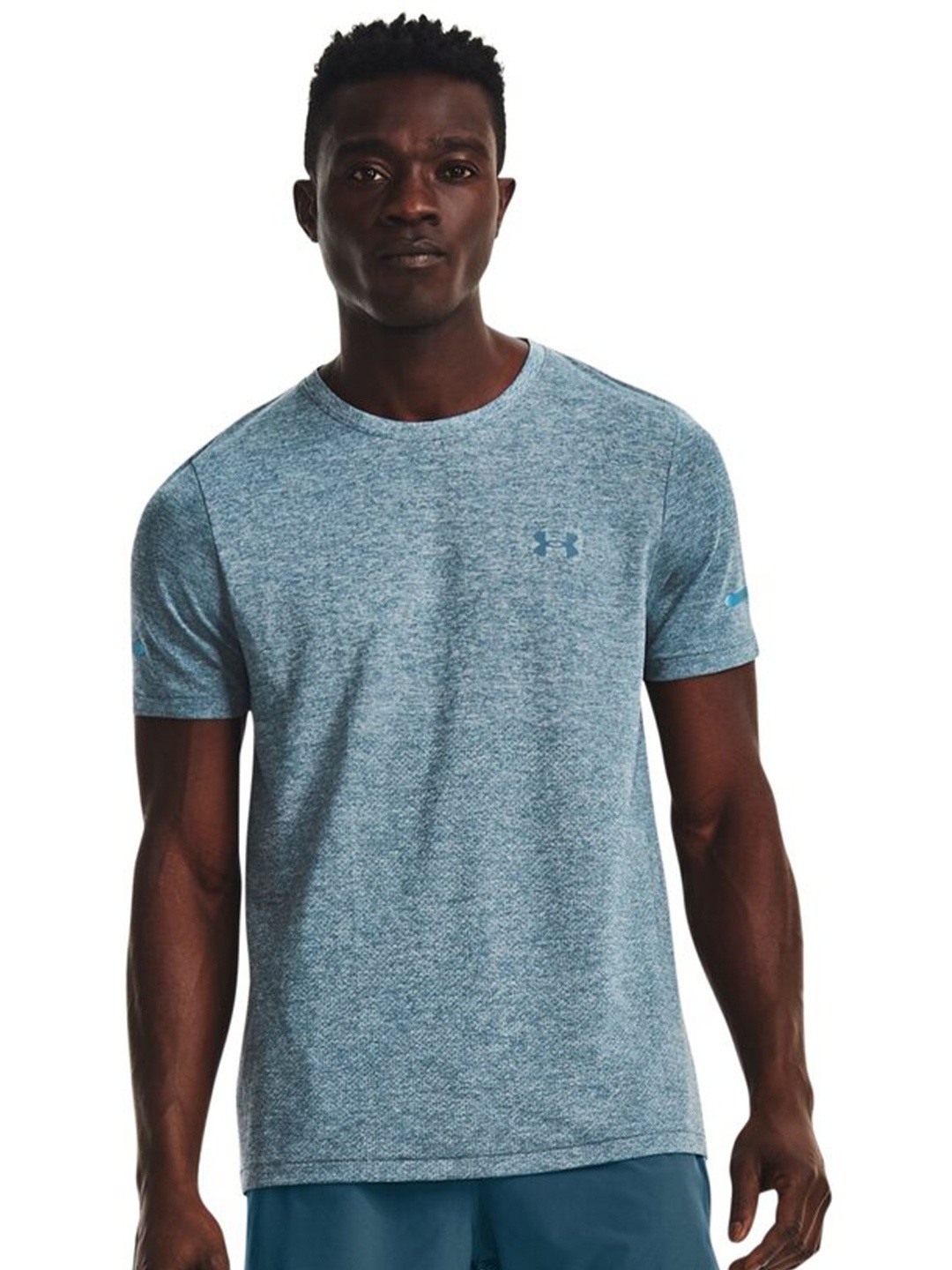 

UNDER ARMOUR Seamless Stride Short Sleeves Slim-Fit T-Shirt, Blue