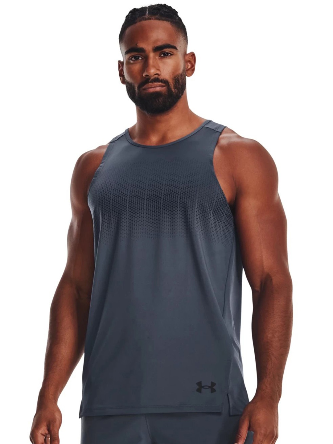 

UNDER ARMOUR Round Neck Slim-Fit T-Shirt, Grey