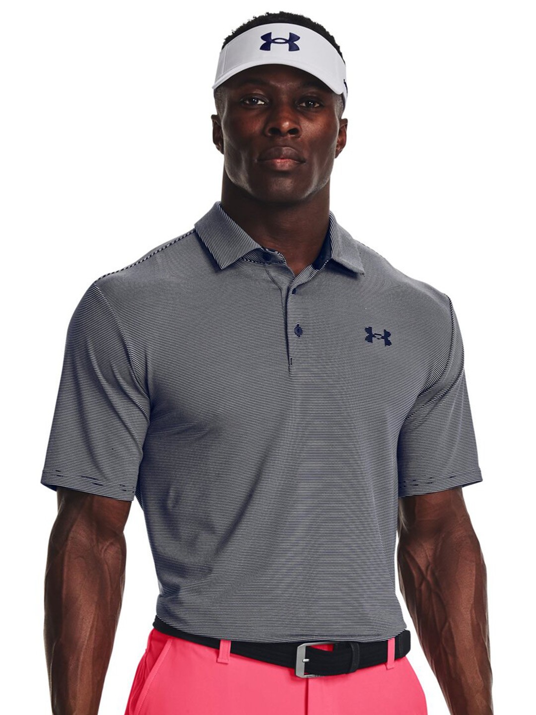 

UNDER ARMOUR Self-Design Polo Collar Golf T-Shirt, Blue