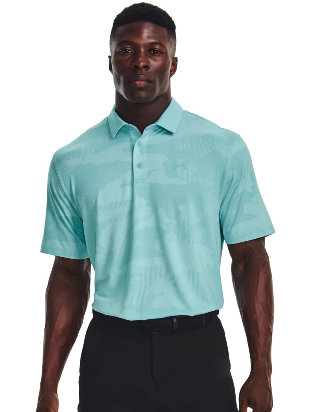 

UNDER ARMOUR Playoff Camo Jacquard Self-Design Polo Collar T-Shirt, Blue