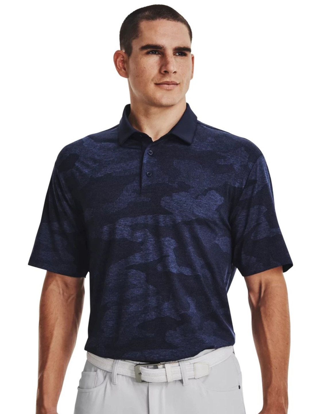 

UNDER ARMOUR Playoff Camo Jacquard Polo T-Shirt, Blue