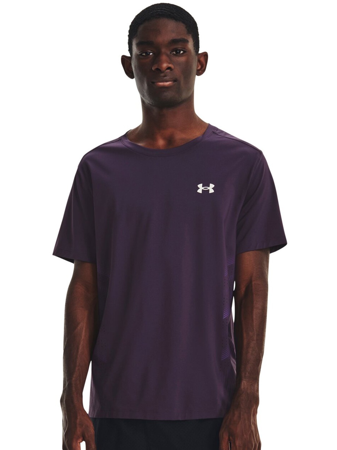 

UNDER ARMOUR Iso-Chill Laser Heat Round Neck Slim-Fit T-Shirt, Purple