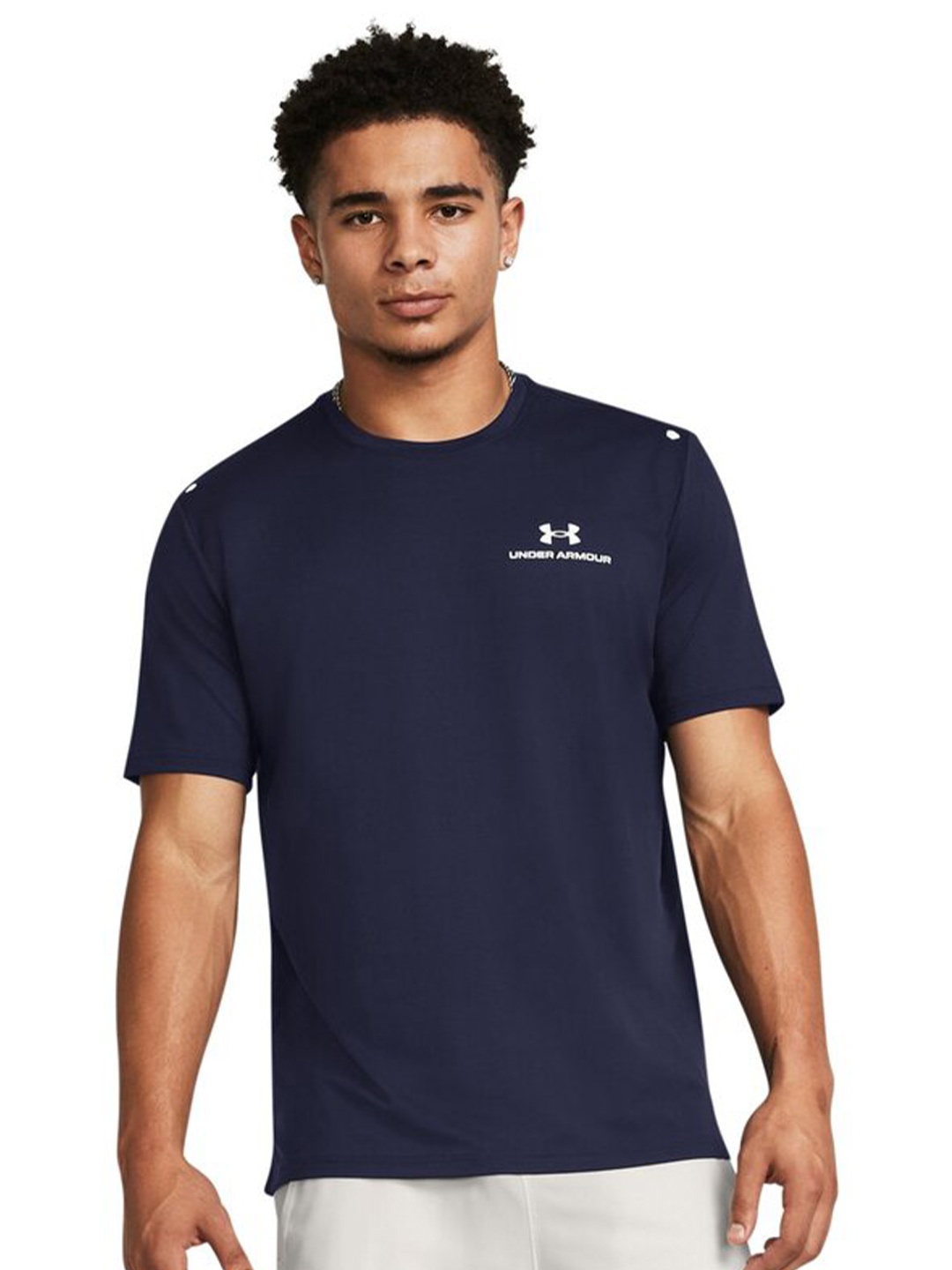 

UNDER ARMOUR Men Rush Energy Round Neck T-Shirt, Blue