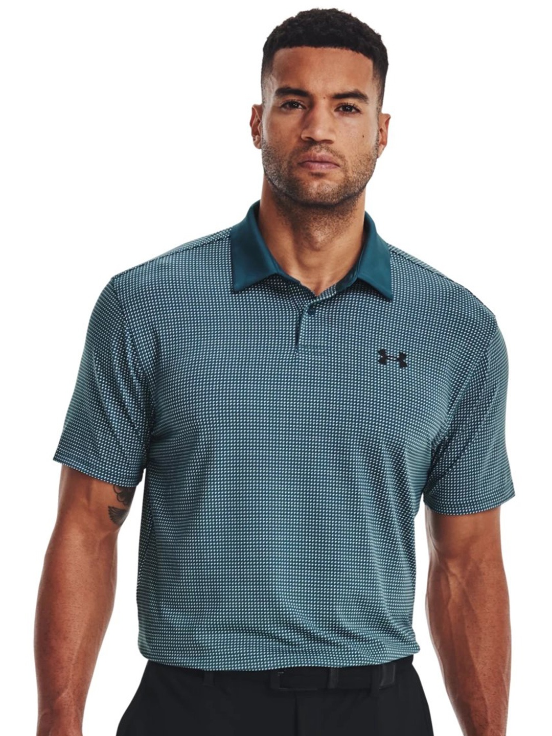 

UNDER ARMOUR T2G Printed Polo Collar T-Shirt, Blue