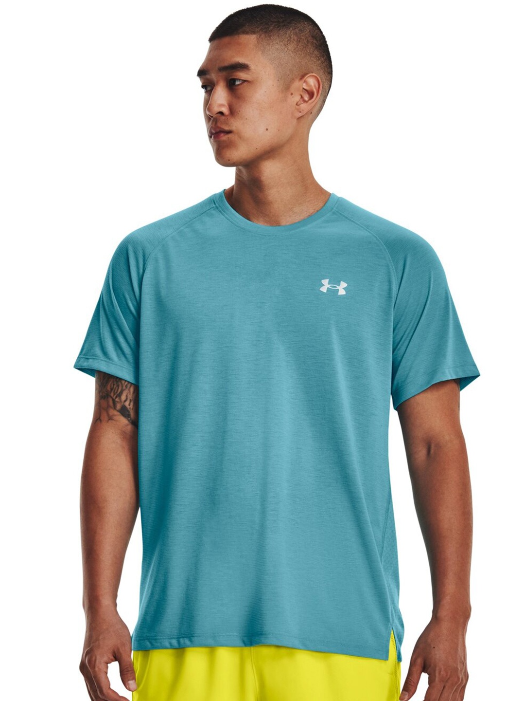 

UNDER ARMOUR Streaker Round Neck Slim-Fit T-Shirt, Blue