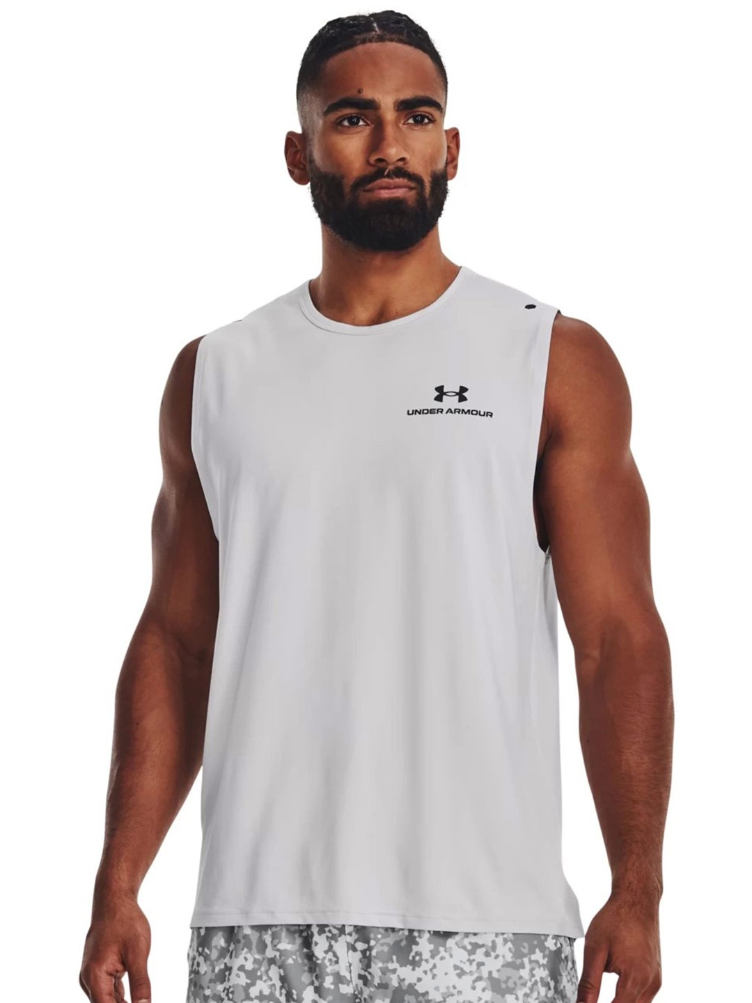 

UNDER ARMOUR Round Neck T-Shirt, Grey