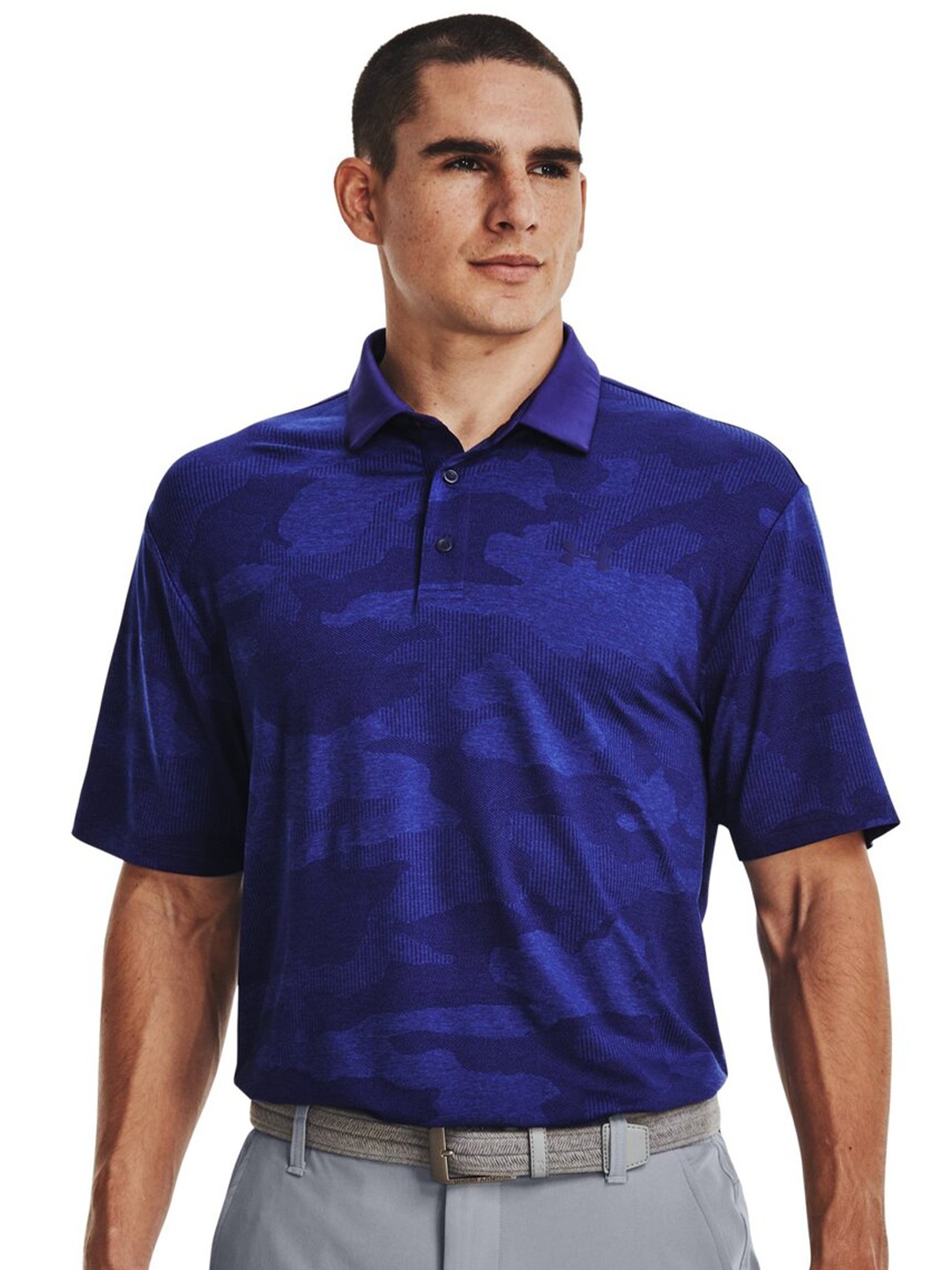 

UNDER ARMOUR Polo Collar Printed Tshirts, Blue