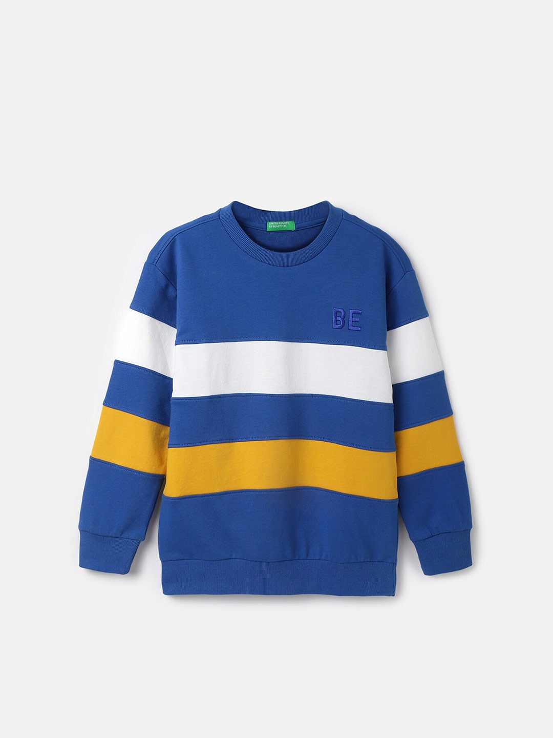 

United Colors of Benetton Boys Striped Pullover Sweatshirt, Blue