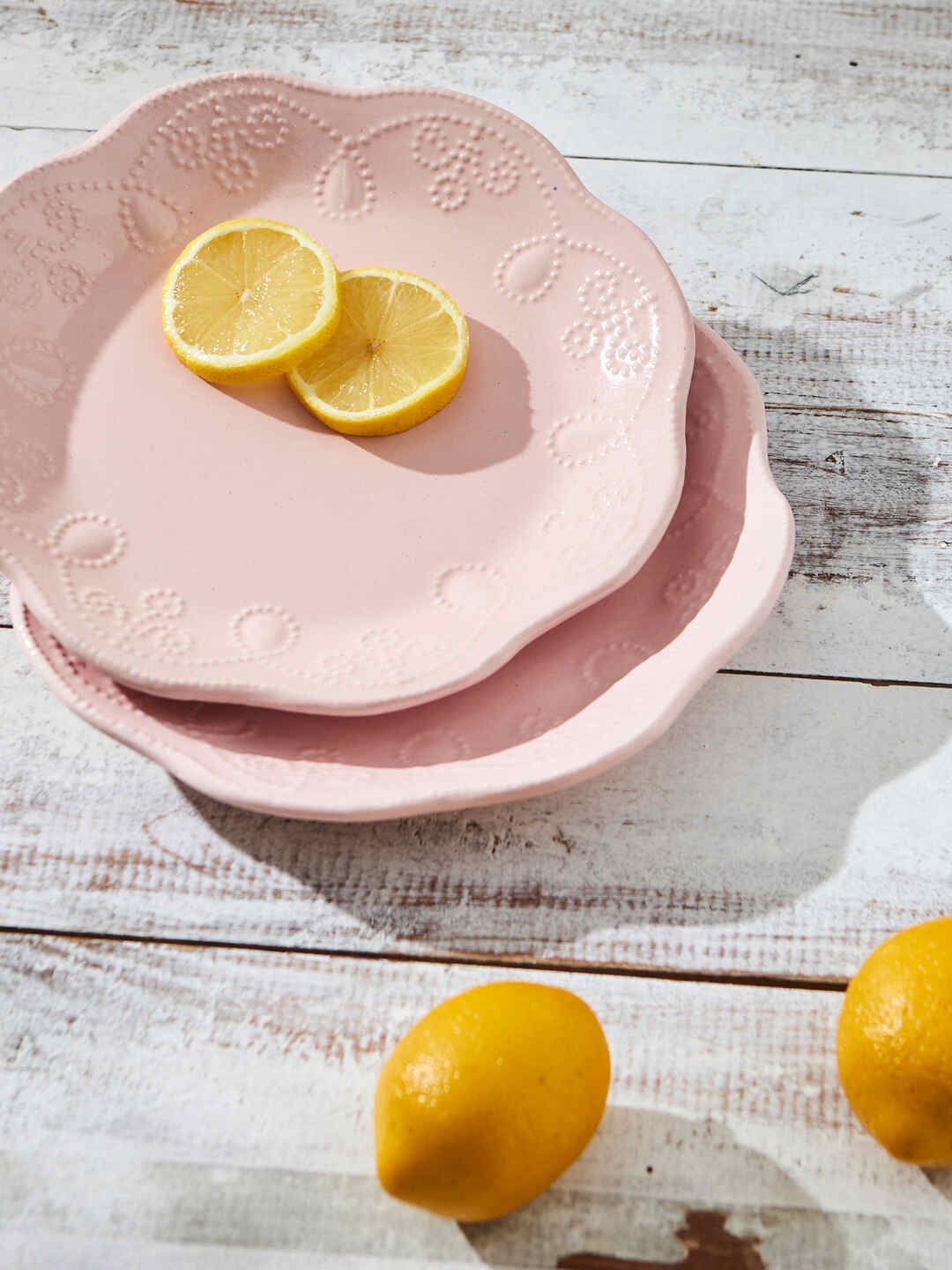 

Chumbak Pink 2 Pieces Textured Ceramic Glossy Plates