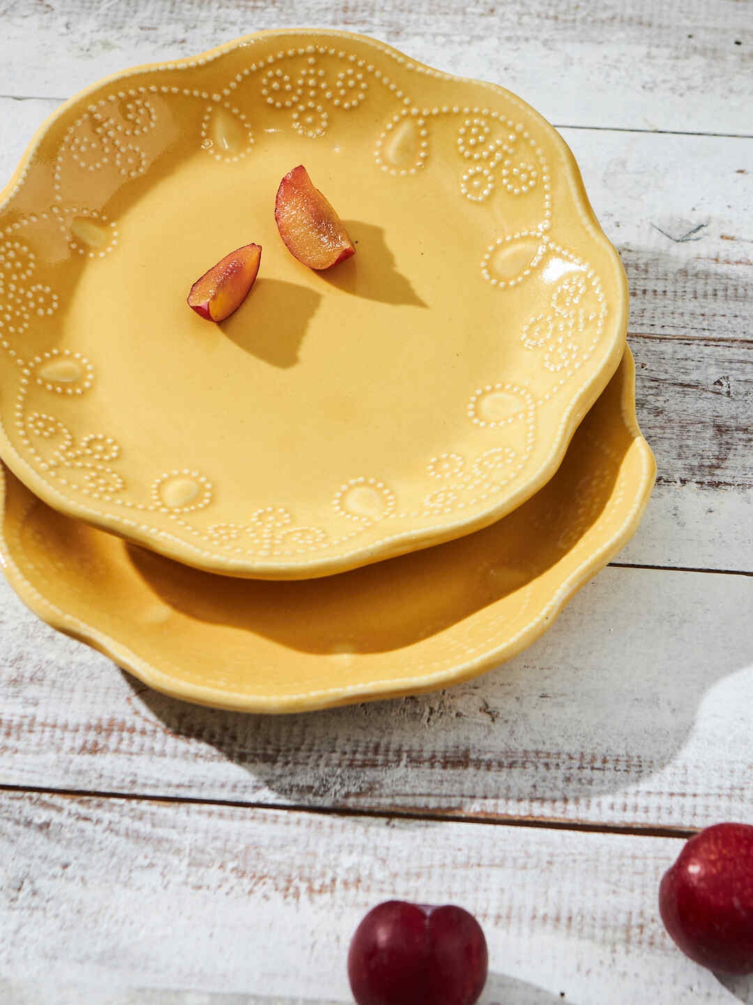 

Chumbak Yellow 2 Pieces Textured Ceramic Glossy Plates