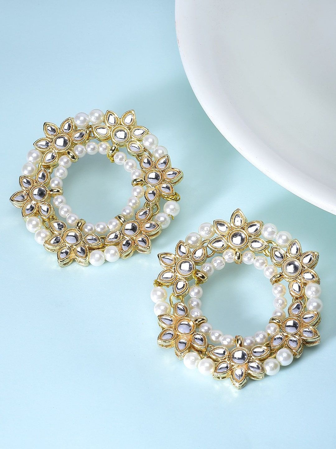 

KARATCART Gold-Plated Contemporary Studs Earrings