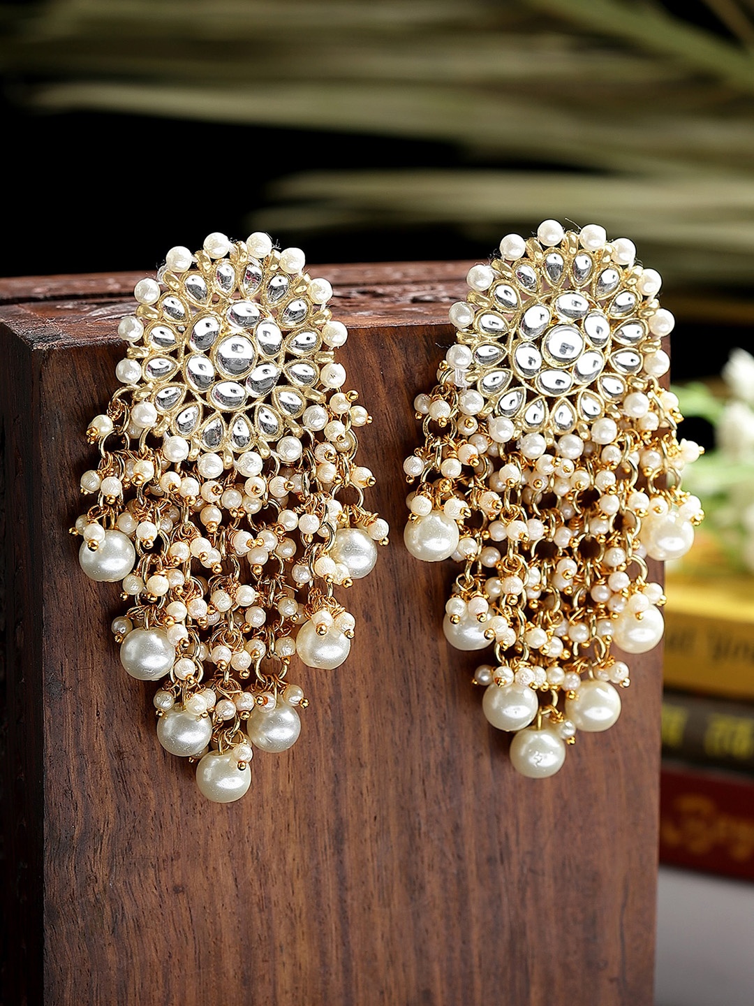 

KARATCART Gold Plated Contemporary Drop Earrings