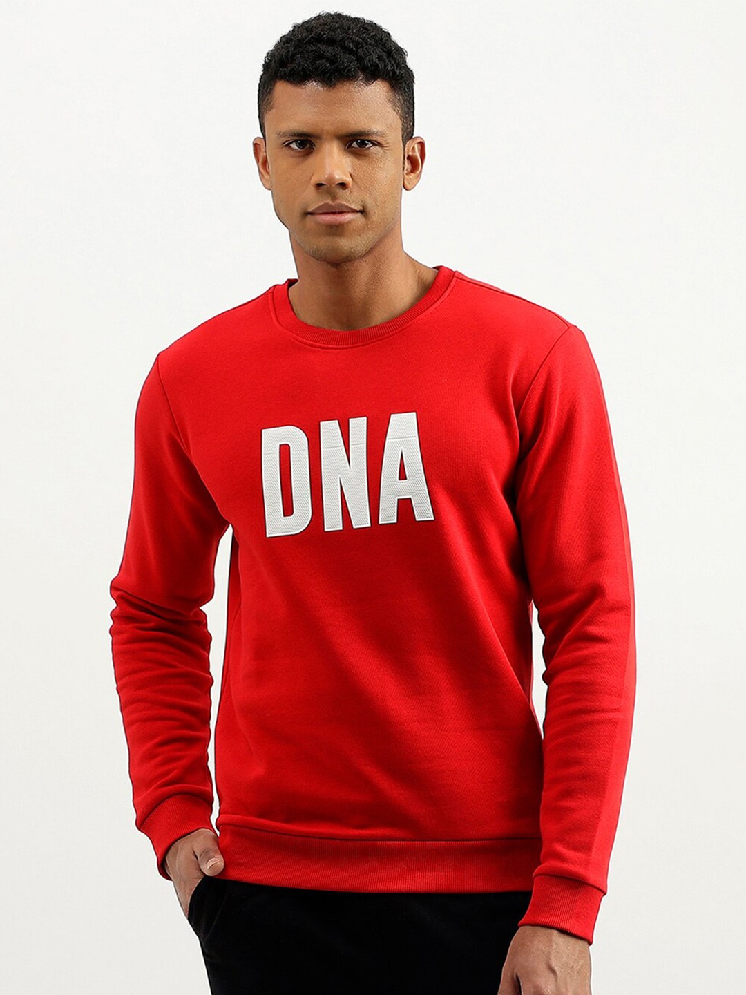 

United Colors of Benetton Typography Printed Pullover Sweatshirt, Red