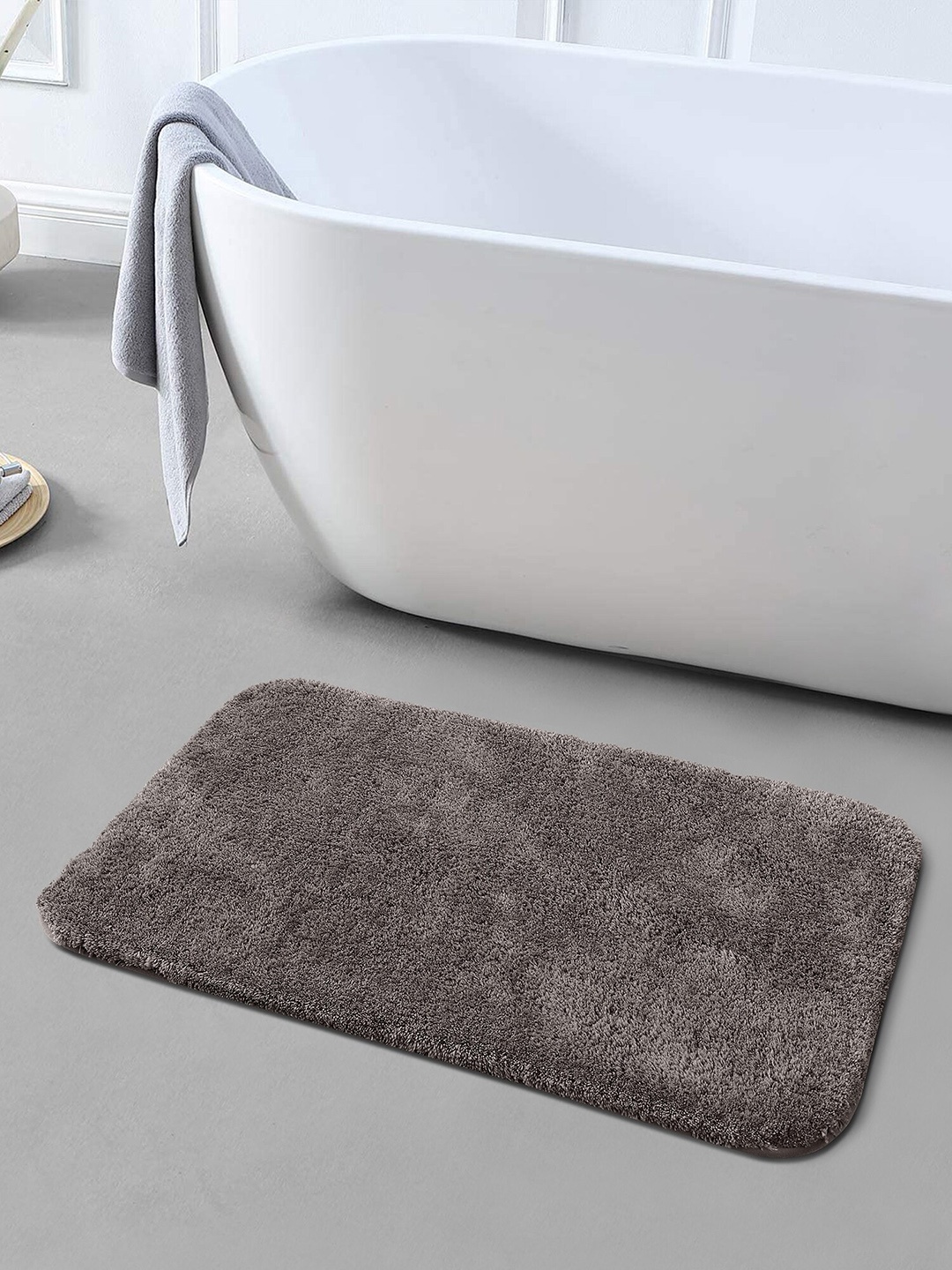 

OBSESSIONS Taupe-Colored 2300 GSM Anti-Skid Bath Rug