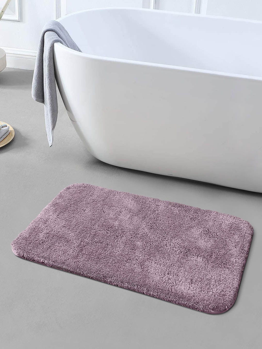

OBSESSIONS Mauve Colored 2300 GSM Anti-Skid Bath Rugs