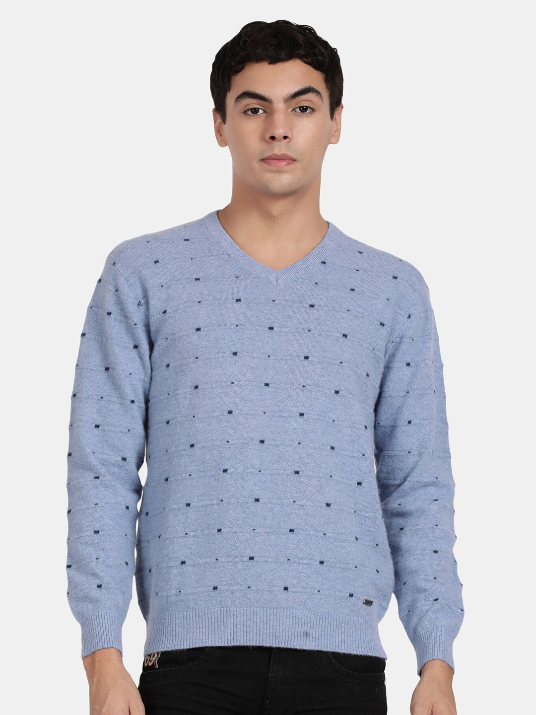 

t-base Striped Woollen Pullover Sweater, Blue