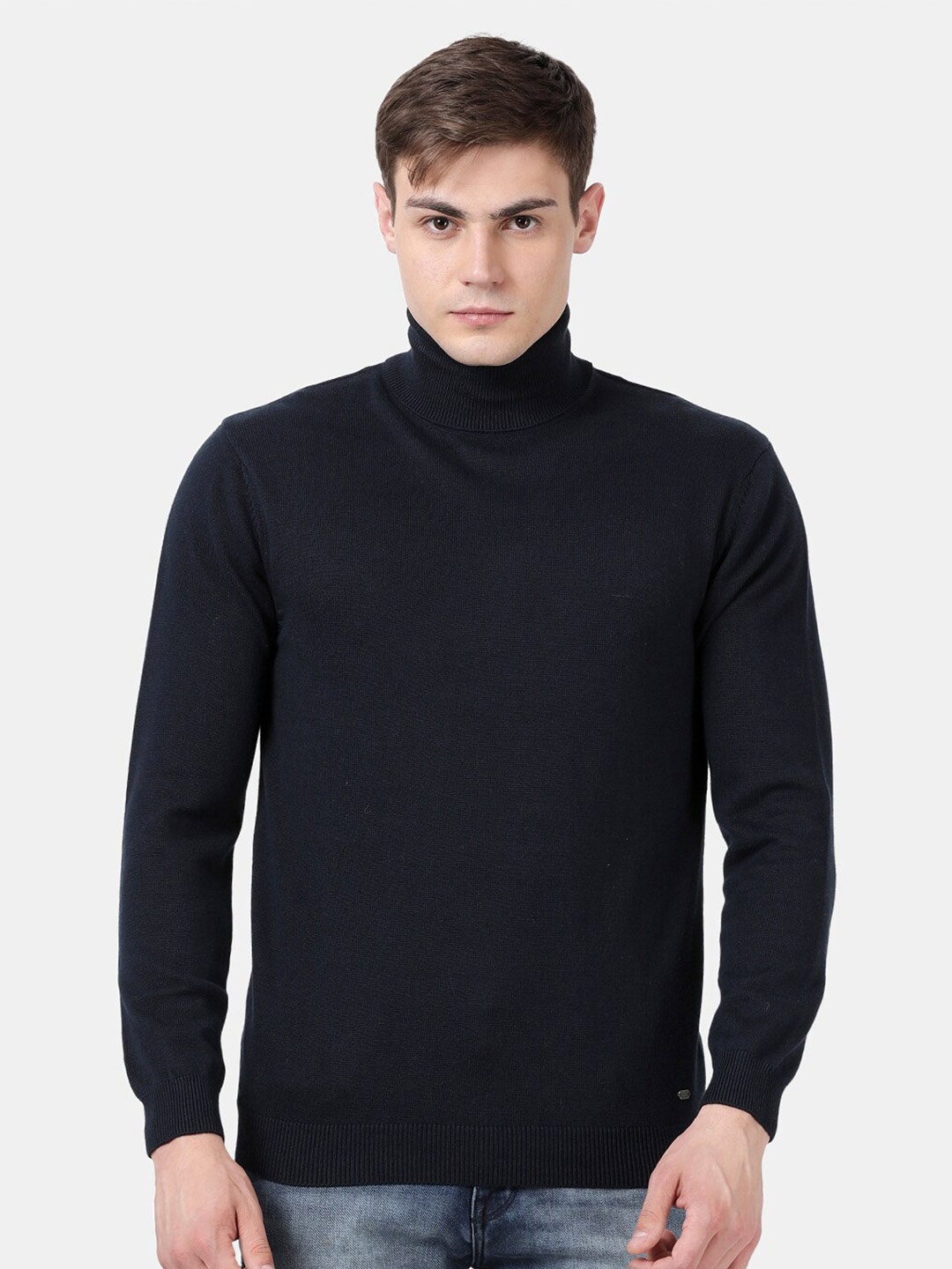 

t-base Turtle Neck Pullover Sweater, Navy blue
