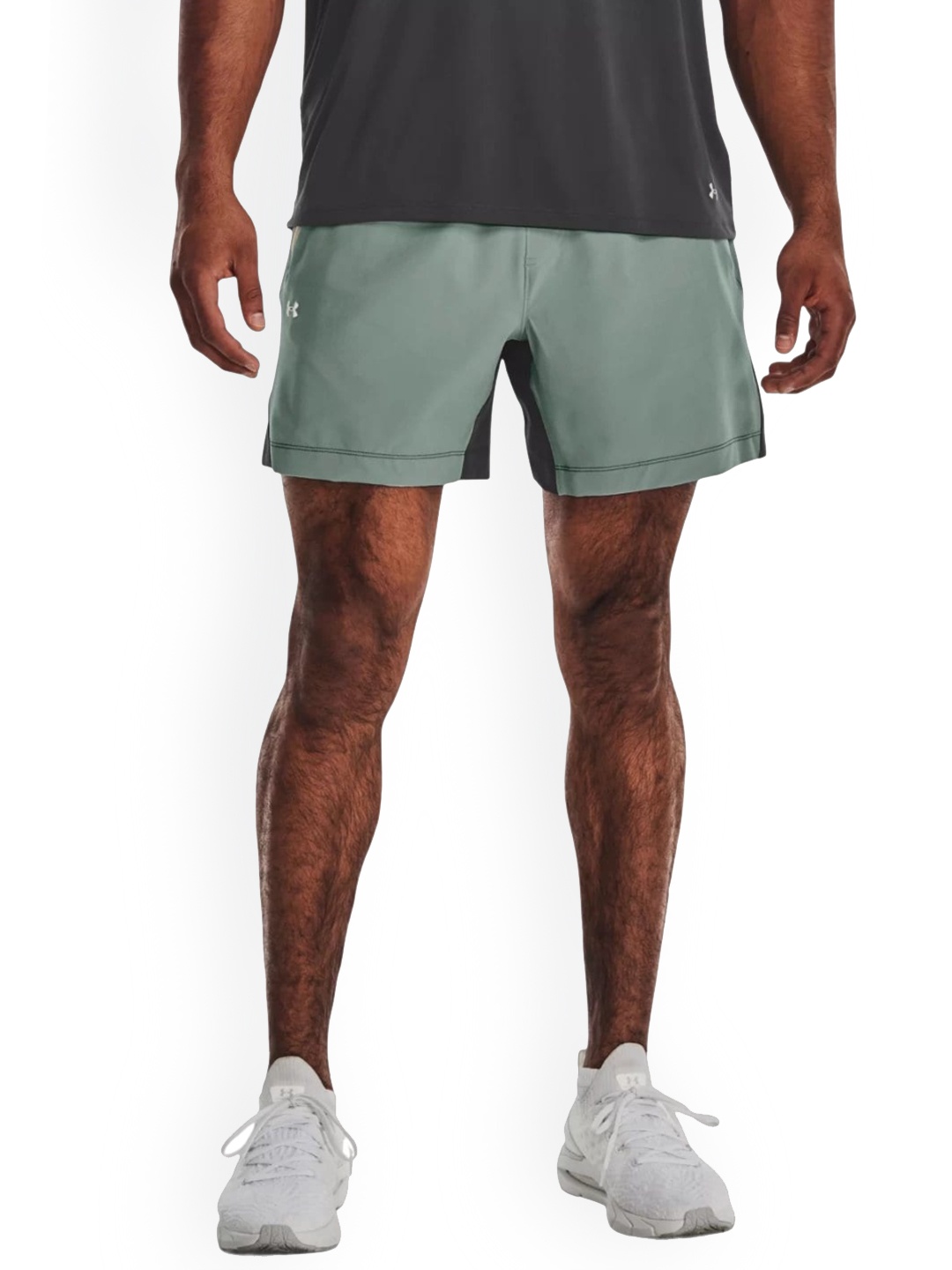 UNDER ARMOUR Men Mid-Rise UA Terrain Woven Sports Shorts, Grey