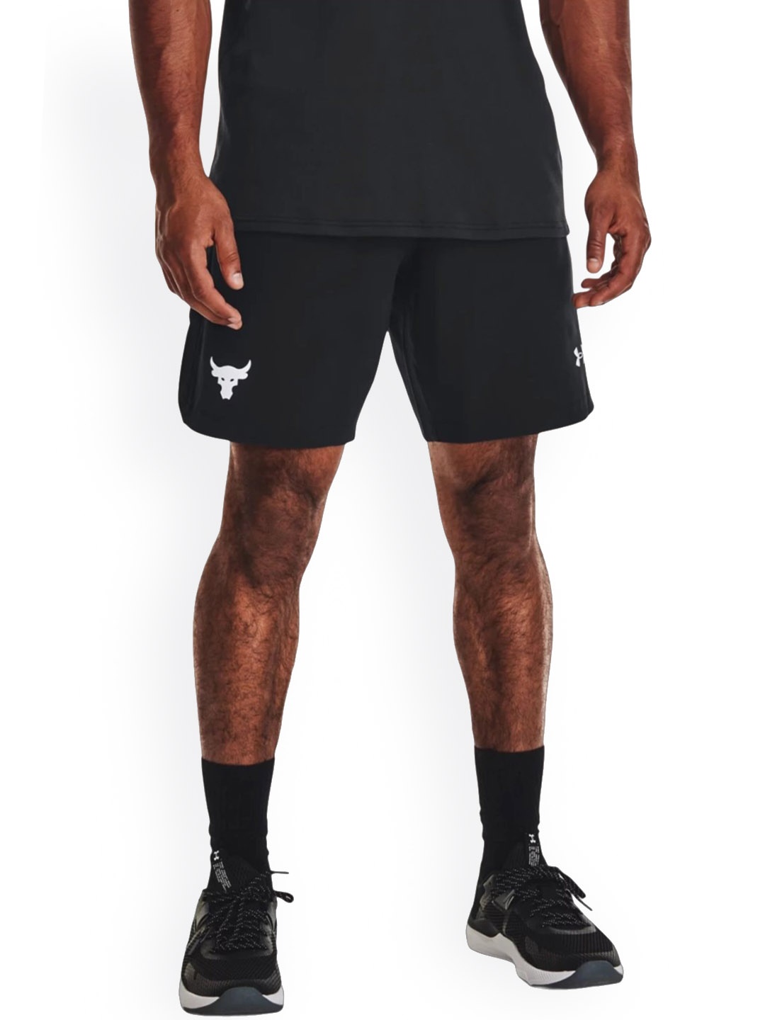 

UNDER ARMOUR Men Mid-Rise Project Rock Snap Sports Shorts, Black
