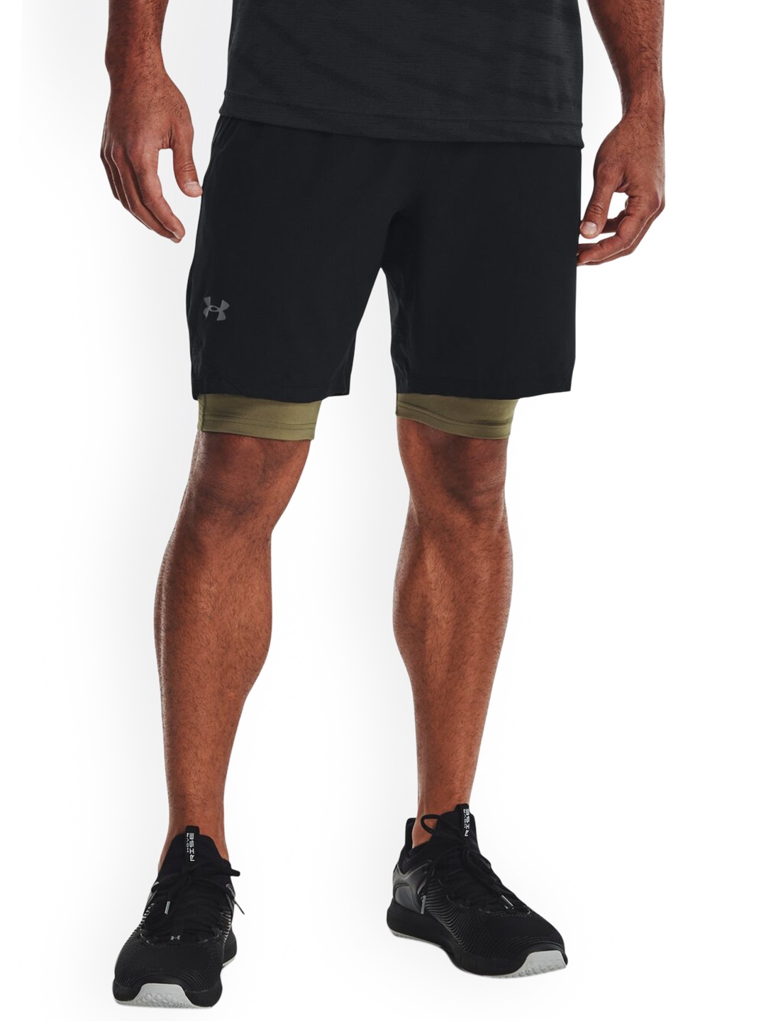 UNDER ARMOUR Men Mid-Rise UA Vanish Woven Sports Shorts, Black