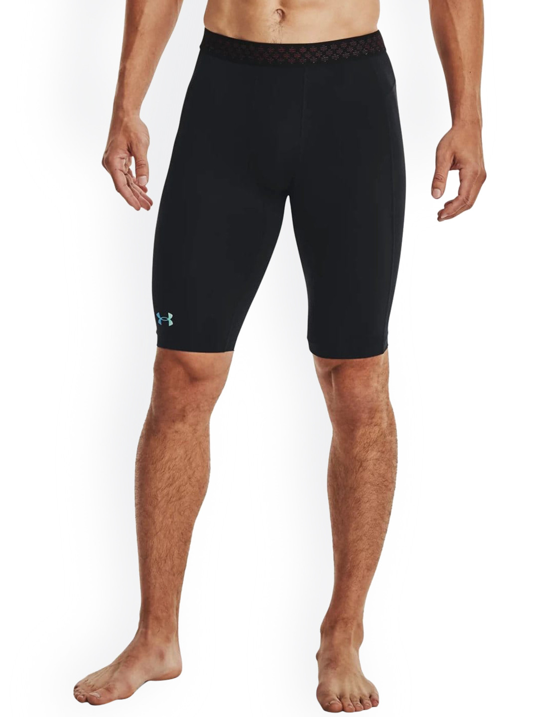 

UNDER ARMOUR Men Heatgear Rush Slim-Fit Sports Shorts, Black
