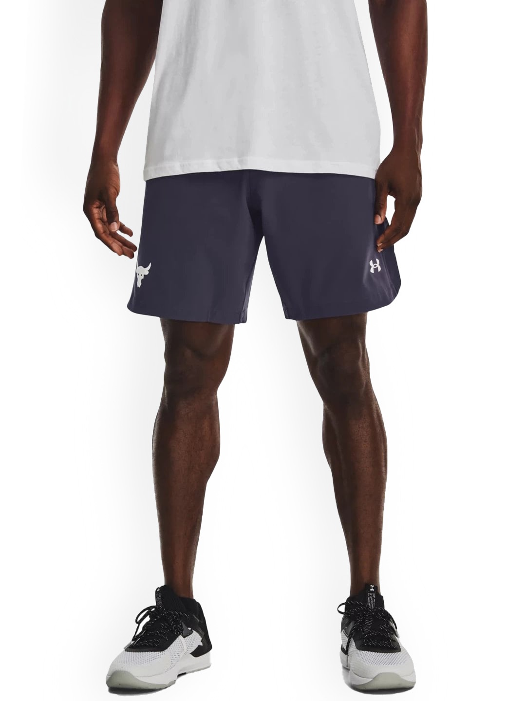 

UNDER ARMOUR Men Project Rock Snap Loose-Fit Sports Shorts, Grey