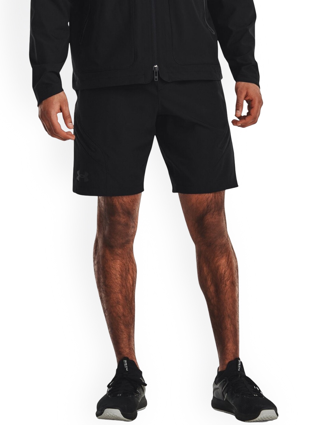 

UNDER ARMOUR Men Mid-Rise UA Unstoppable Sports Shorts, Black