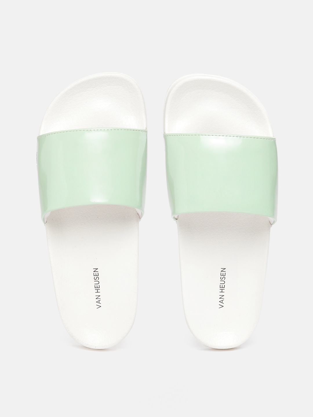 

Van Heusen Woman Brand Logo Printed Detail Sliders, Green
