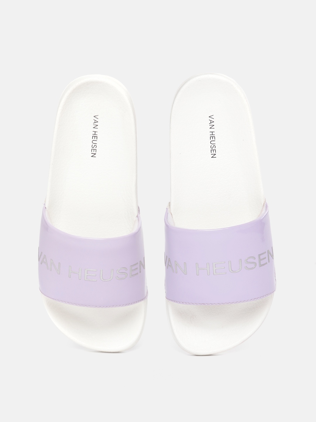 

Van Heusen Woman Brand Logo Printed Sliders, Purple
