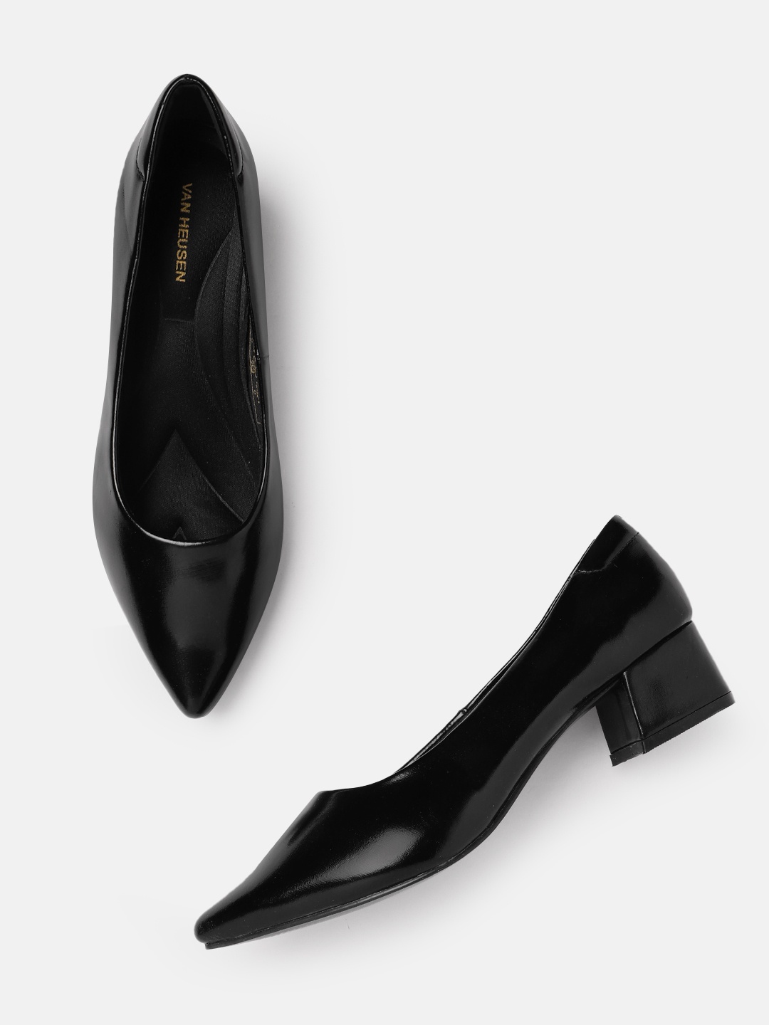 

Van Heusen Woman Block Heeled Pumps, Black