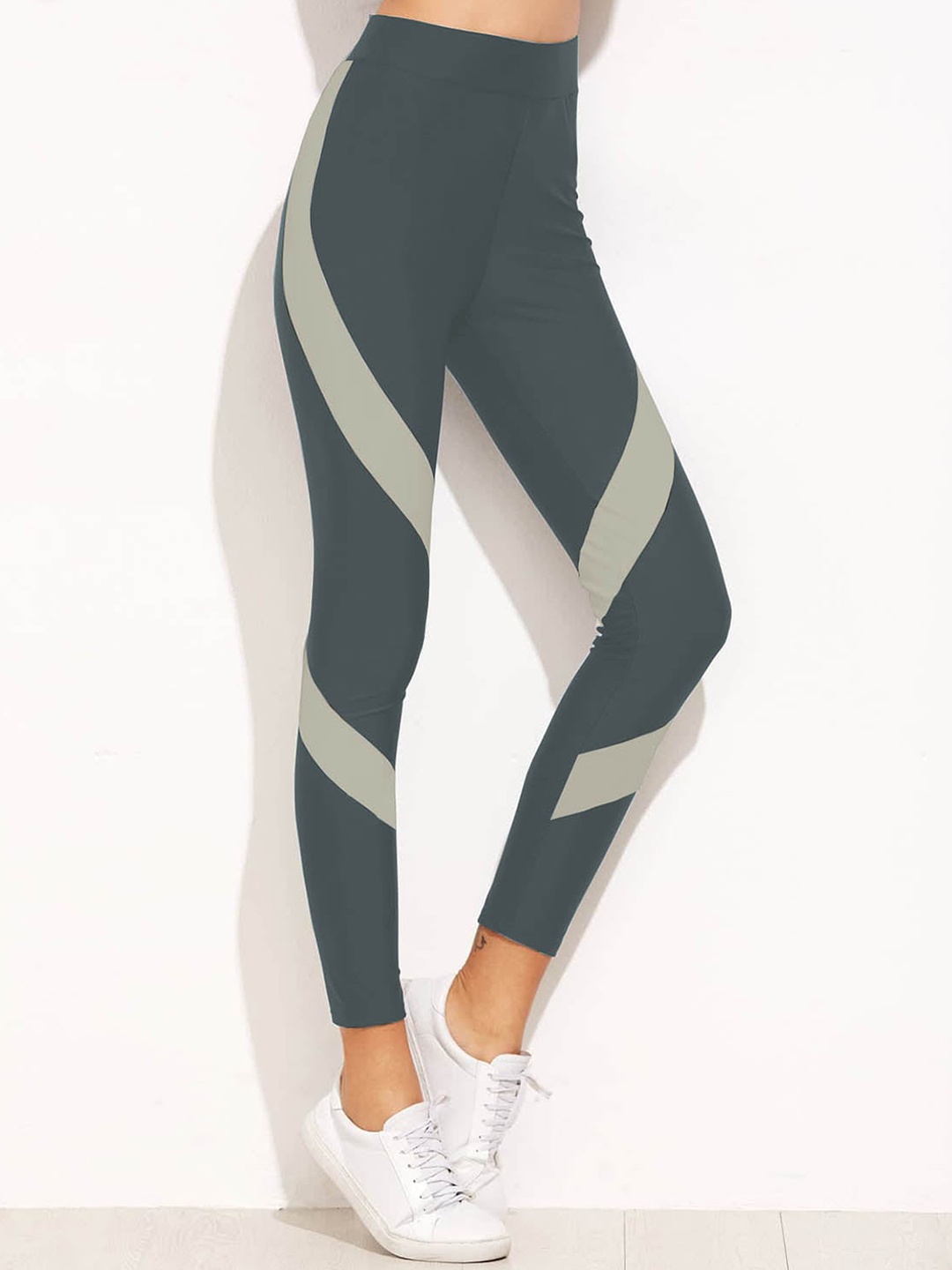 

IMPERATIVE Women Printed Antimicrobial Sports Tights, Grey