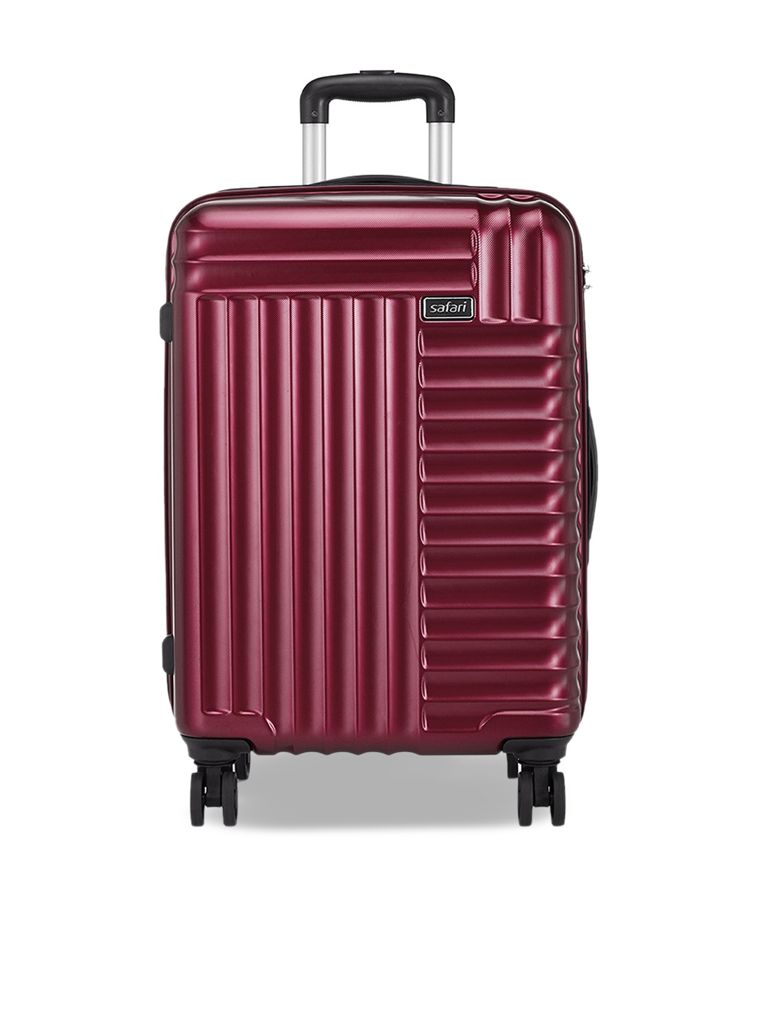 

Safari Textured Hard-Sided Large Trolley Bag, Red