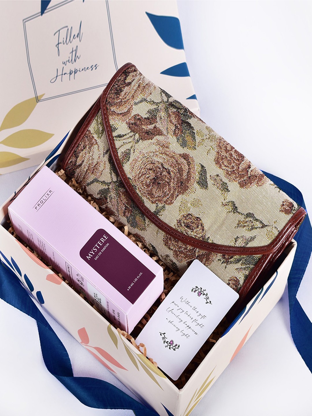 

Gleevers Set Of 2 Mystere Eau De Perfume - 30ml With Tapestry Faux Leather Clutch, Multi