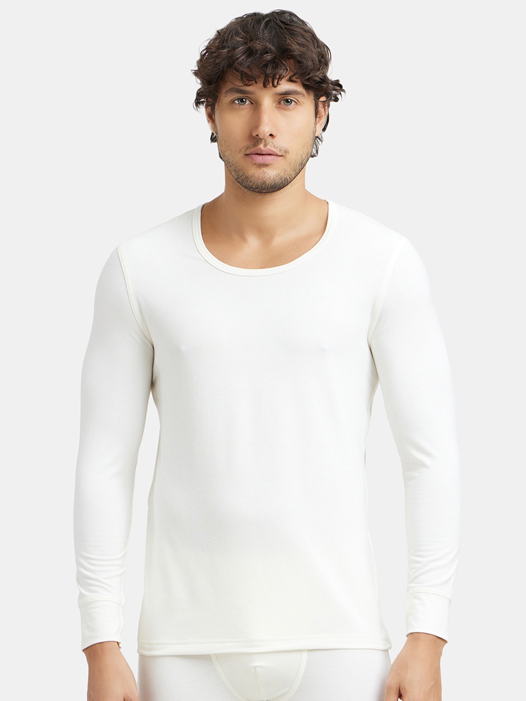 

Soft Touch Microfiber Thermal Undershirt with StayWarm Technology-2604, White
