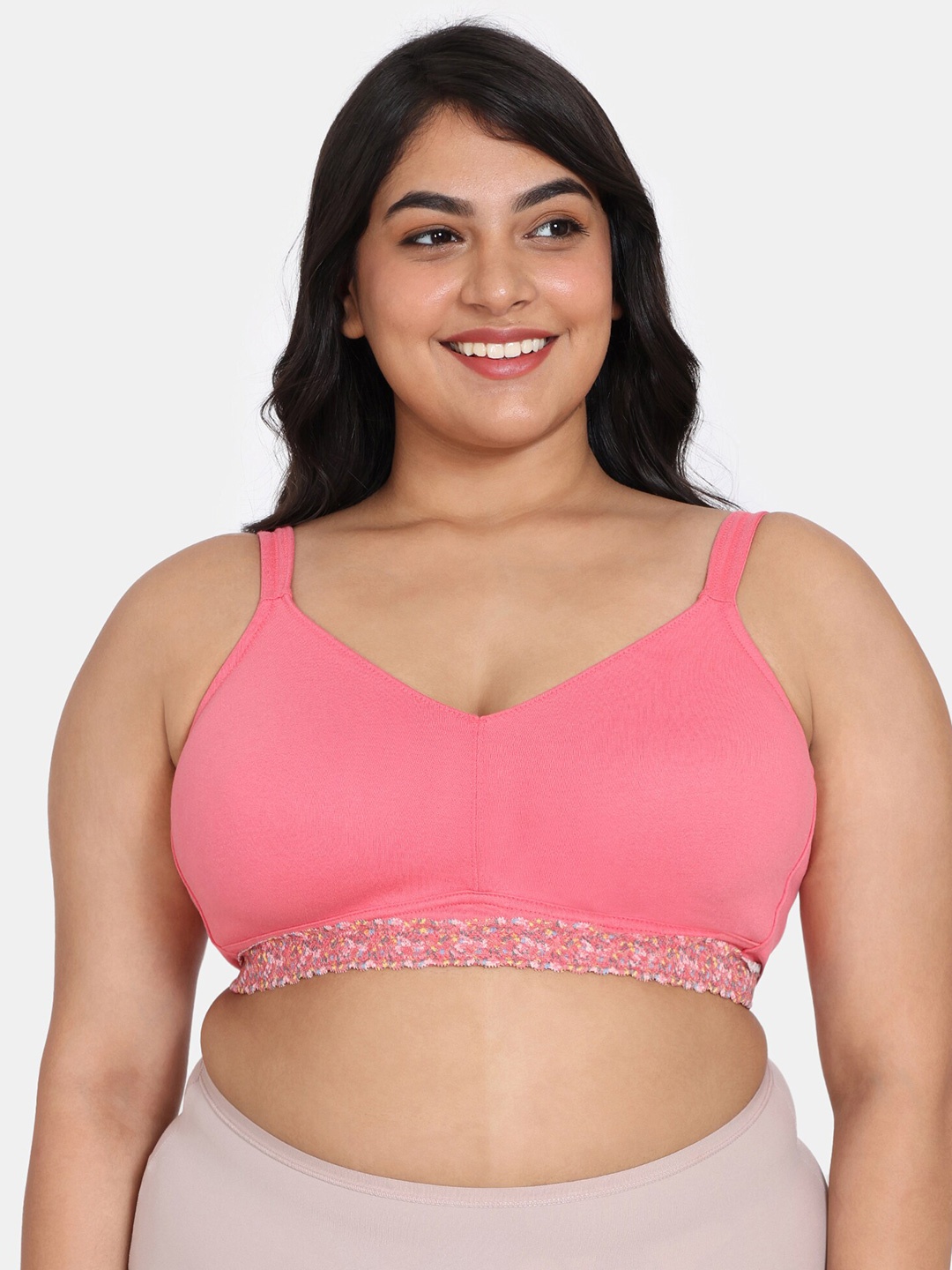 

Zivame Full Coverage Lightly Padded All Day Comfort Bra, Pink