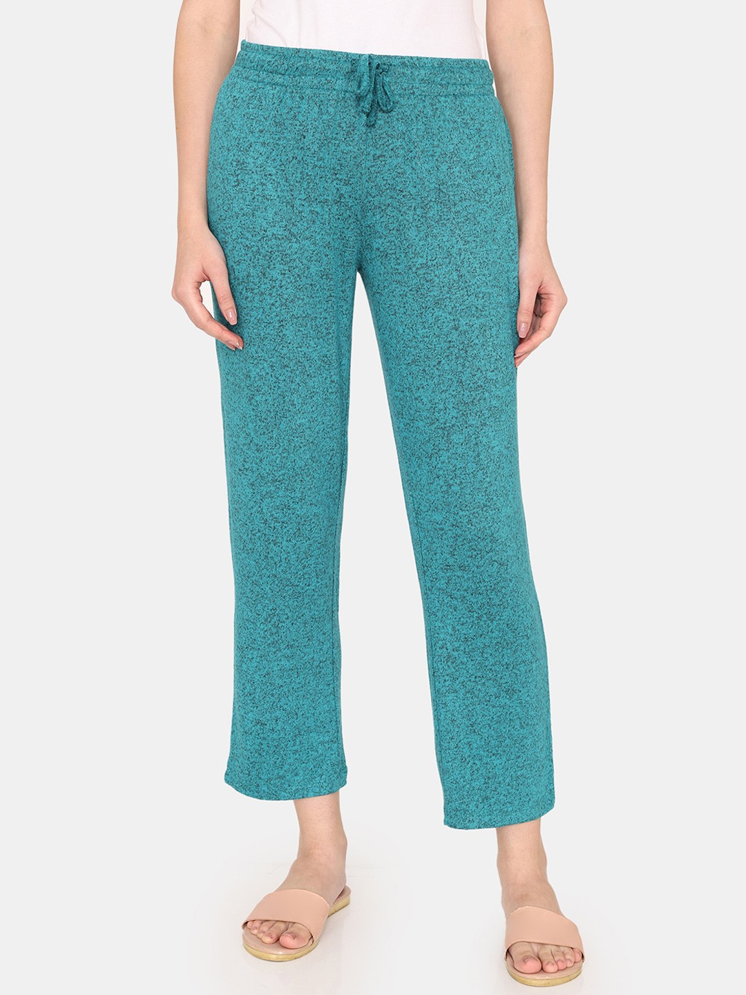 

Zivame Women Mid-Raise Lounge Pants, Green