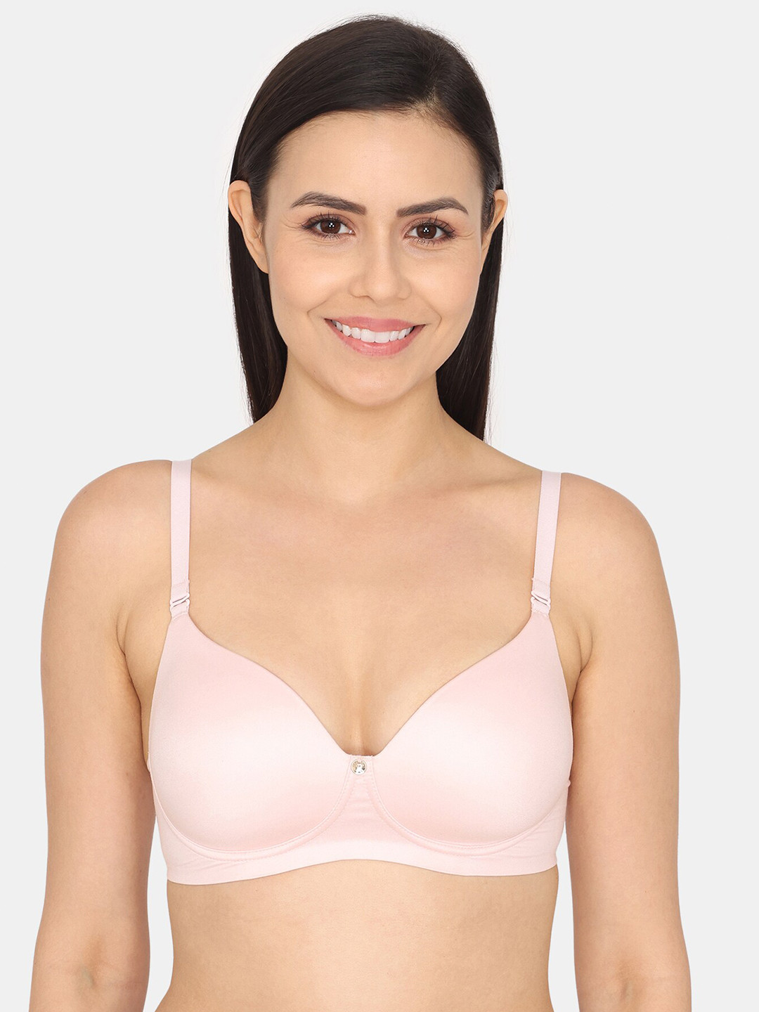 

Zivame Half Coverage Lightly Padded T-shirt Bra With All Day Comfort, Pink