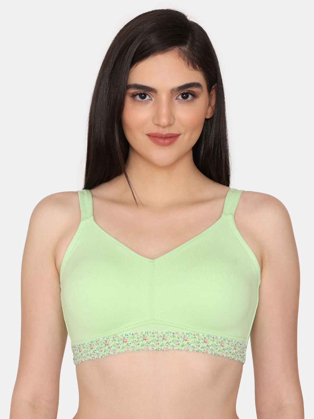

Zivame Full Coverage Lightly Padded Everyday Bra With All Day Comfort, Green