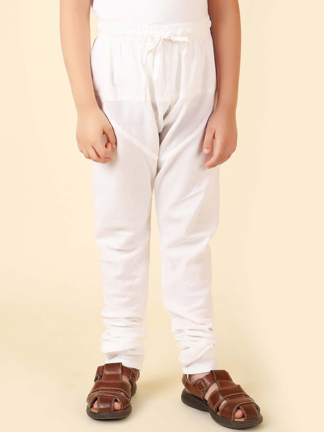 

Fabindia Boys Pure Cotton Slim Fit Churidar, White