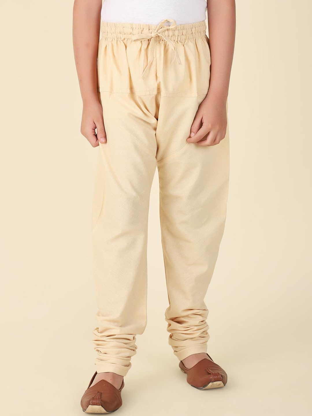 

Fabindia Boys Pure Cotton Slim Fit Churidar, Beige